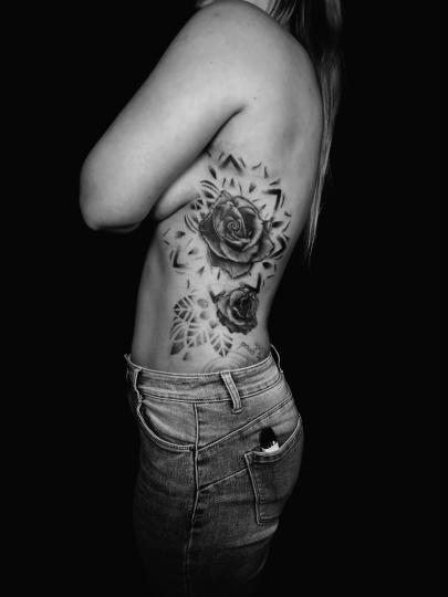 floral side rib piece