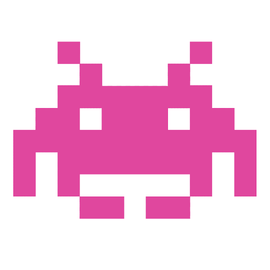 Space invader logo