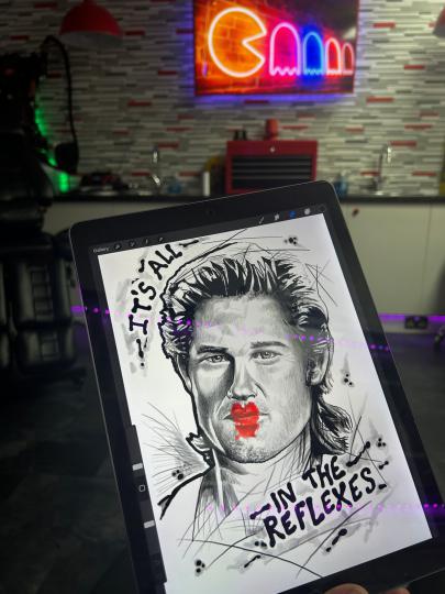 Jack Burton tattoo design, work in progress