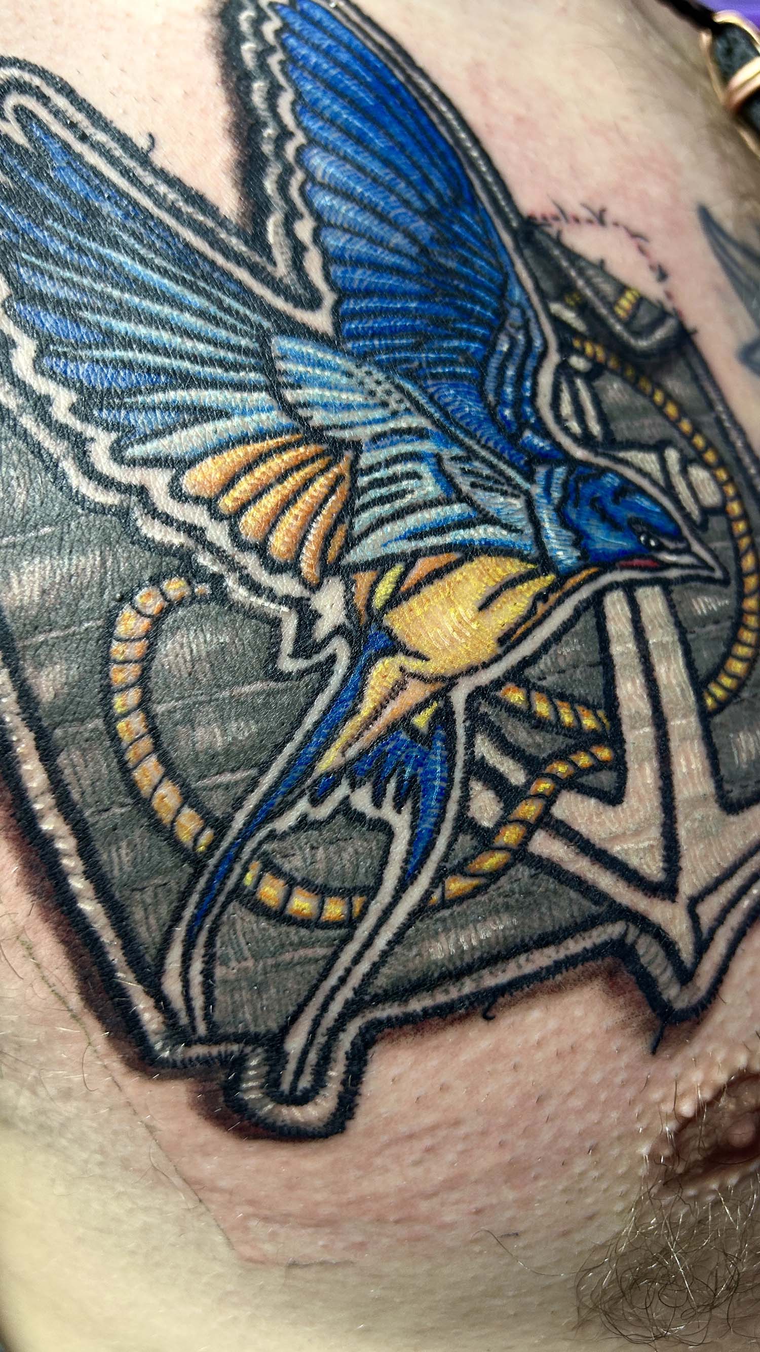 Embroidered naval style patch tattoo