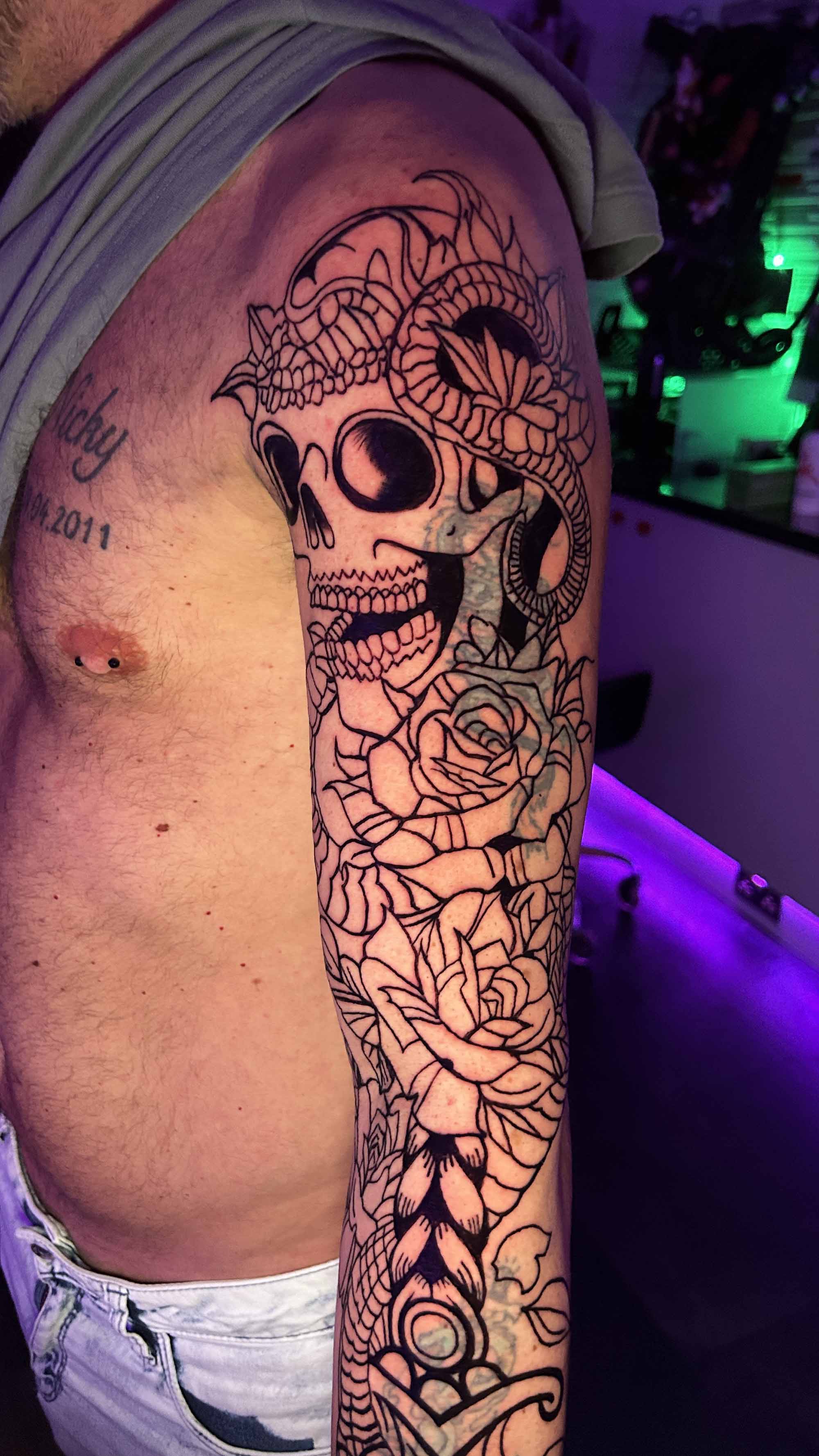 Neo Traditional sleeve work in progress
