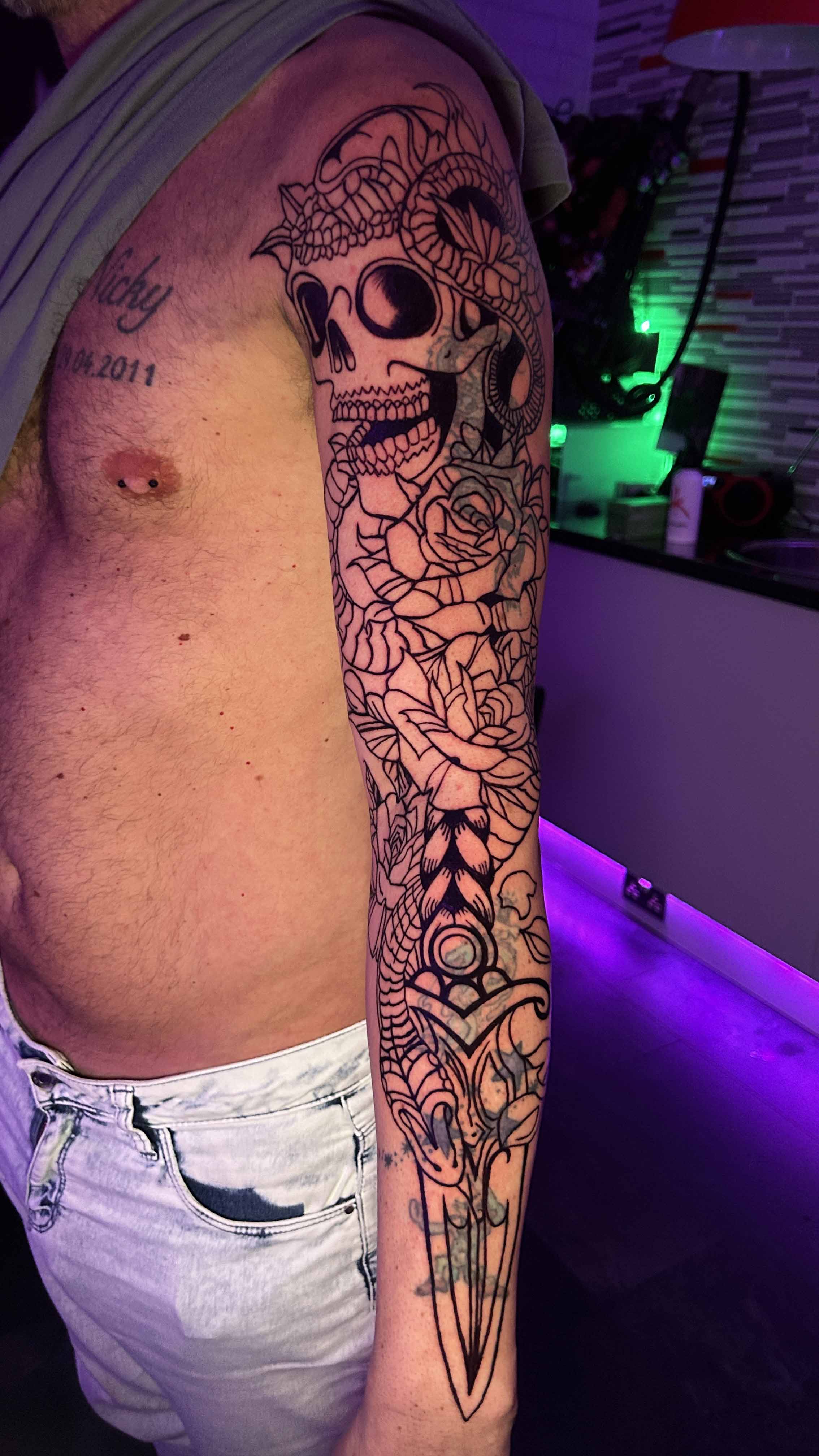 Work in progress neo trad sleeve