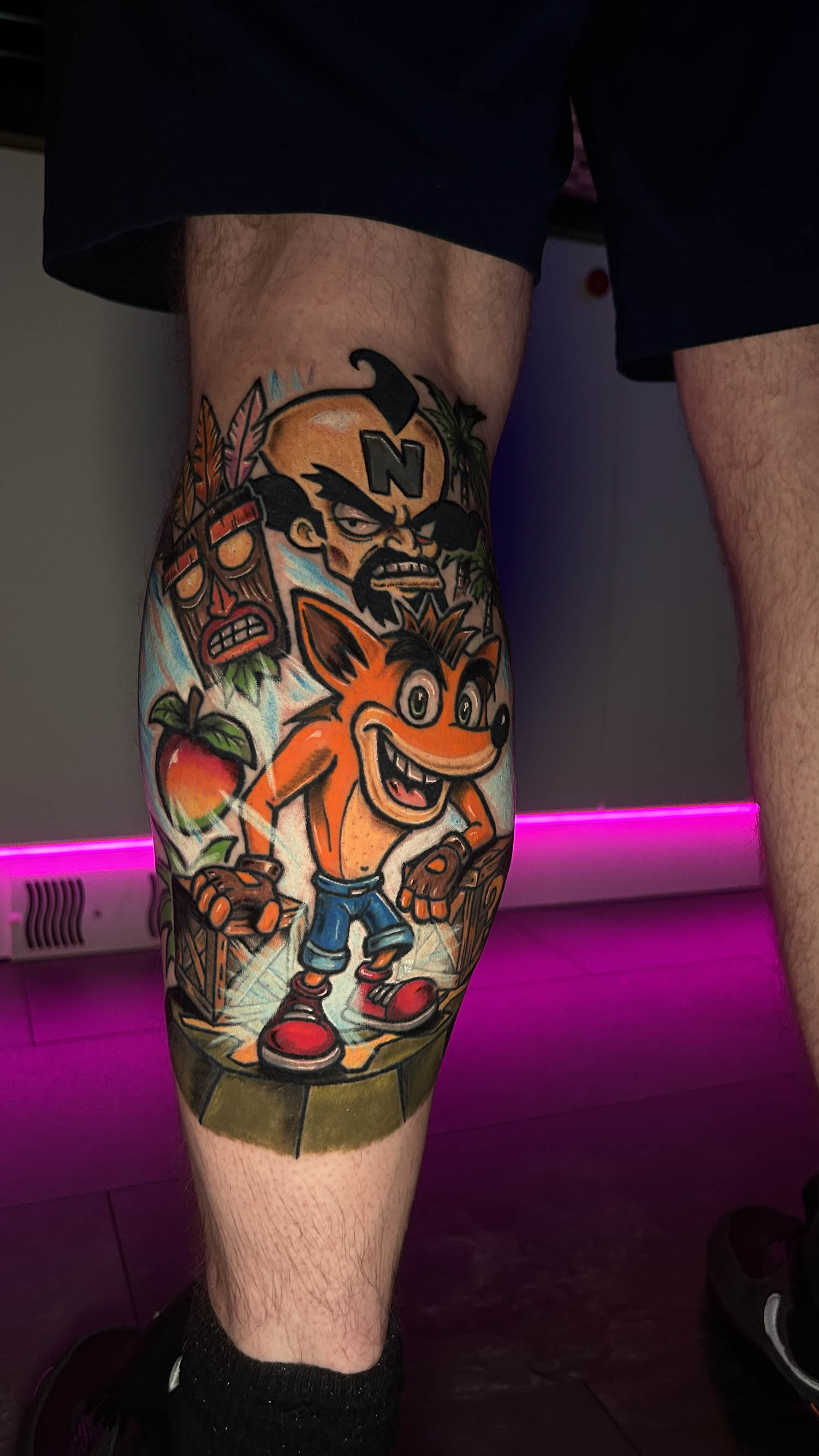 Crash Bandicoot tattoo