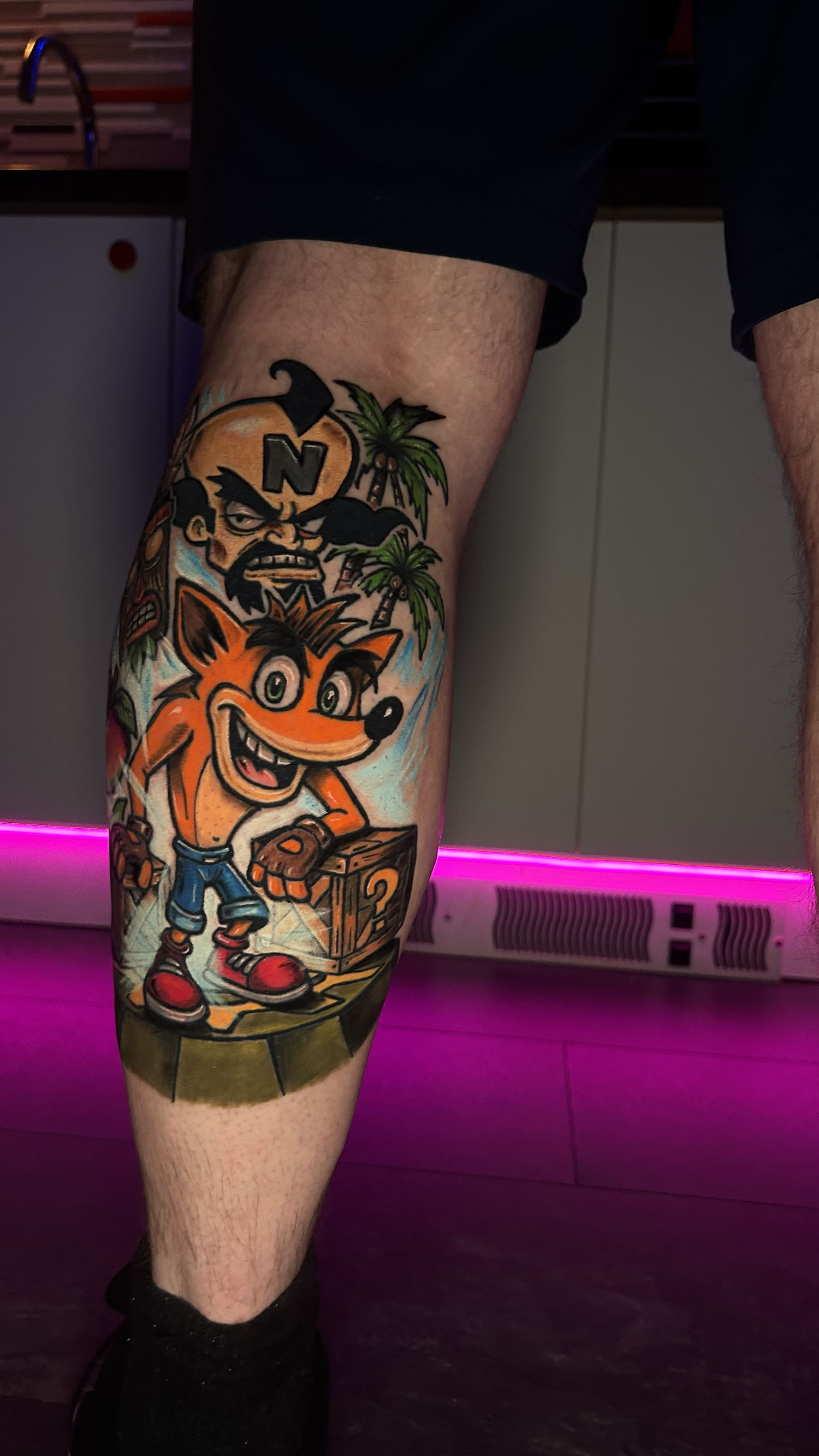Crash Bandicoot tattoo